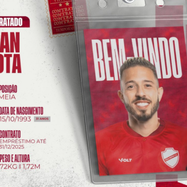 Vila Nova contrata meia Jean Mota por empréstimo junto ao Vitória